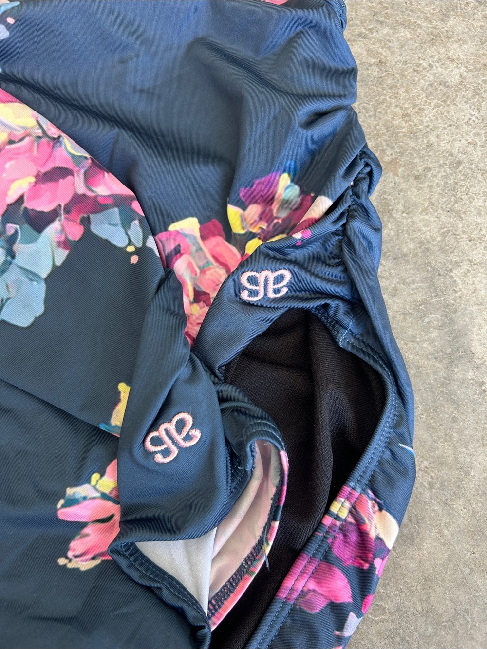 Albion Navy Floral Tankini Set with Pink & Blue Flowers - Picture 5 of 5